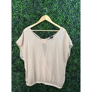 Torrid, Thin Open Back Polka Dot Blouse, Women’s size 1XL